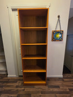 Tall Narrow Teak Bookcase