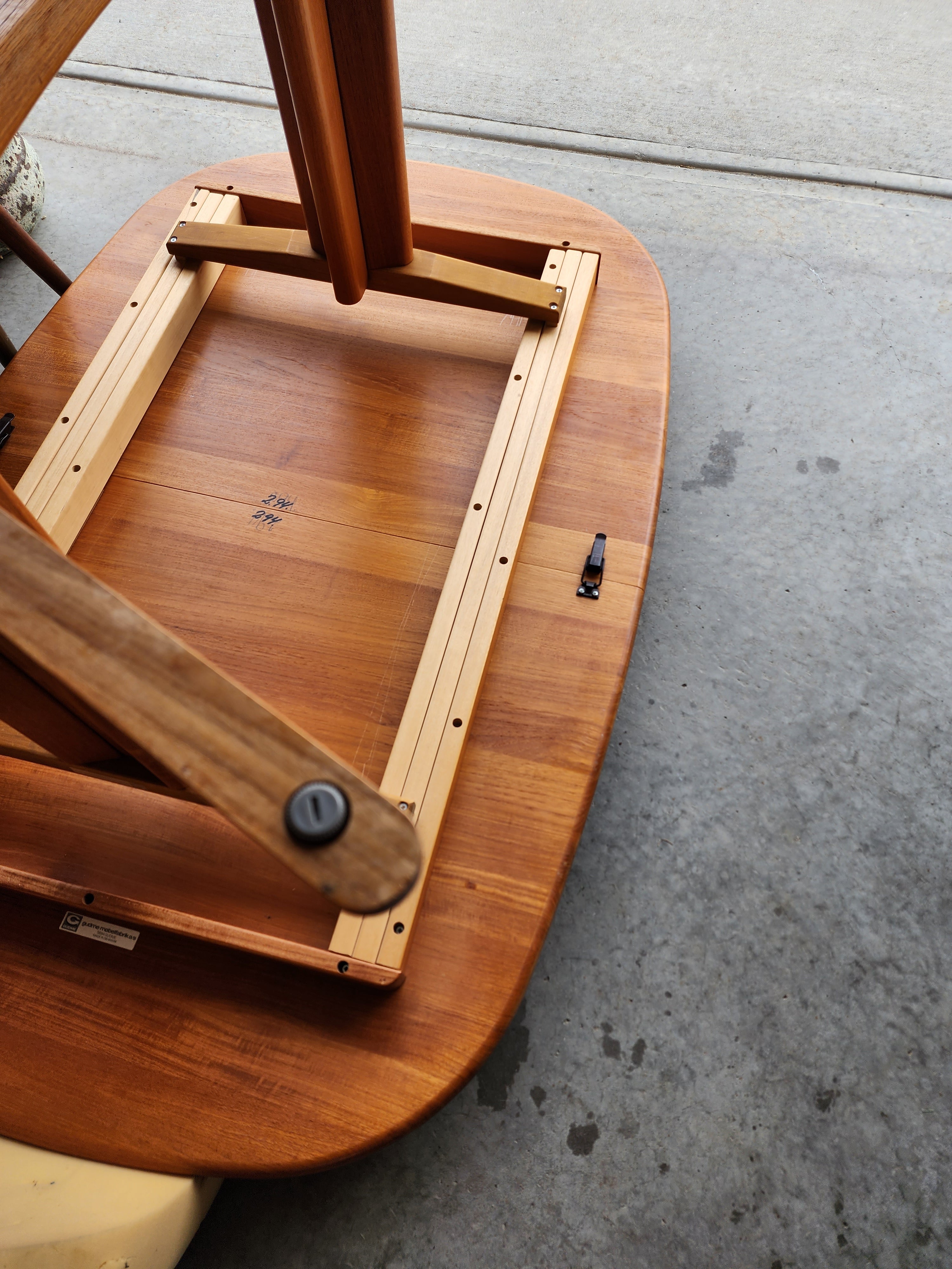 Solid Teak Oblong Danish Dining Table by Gudme