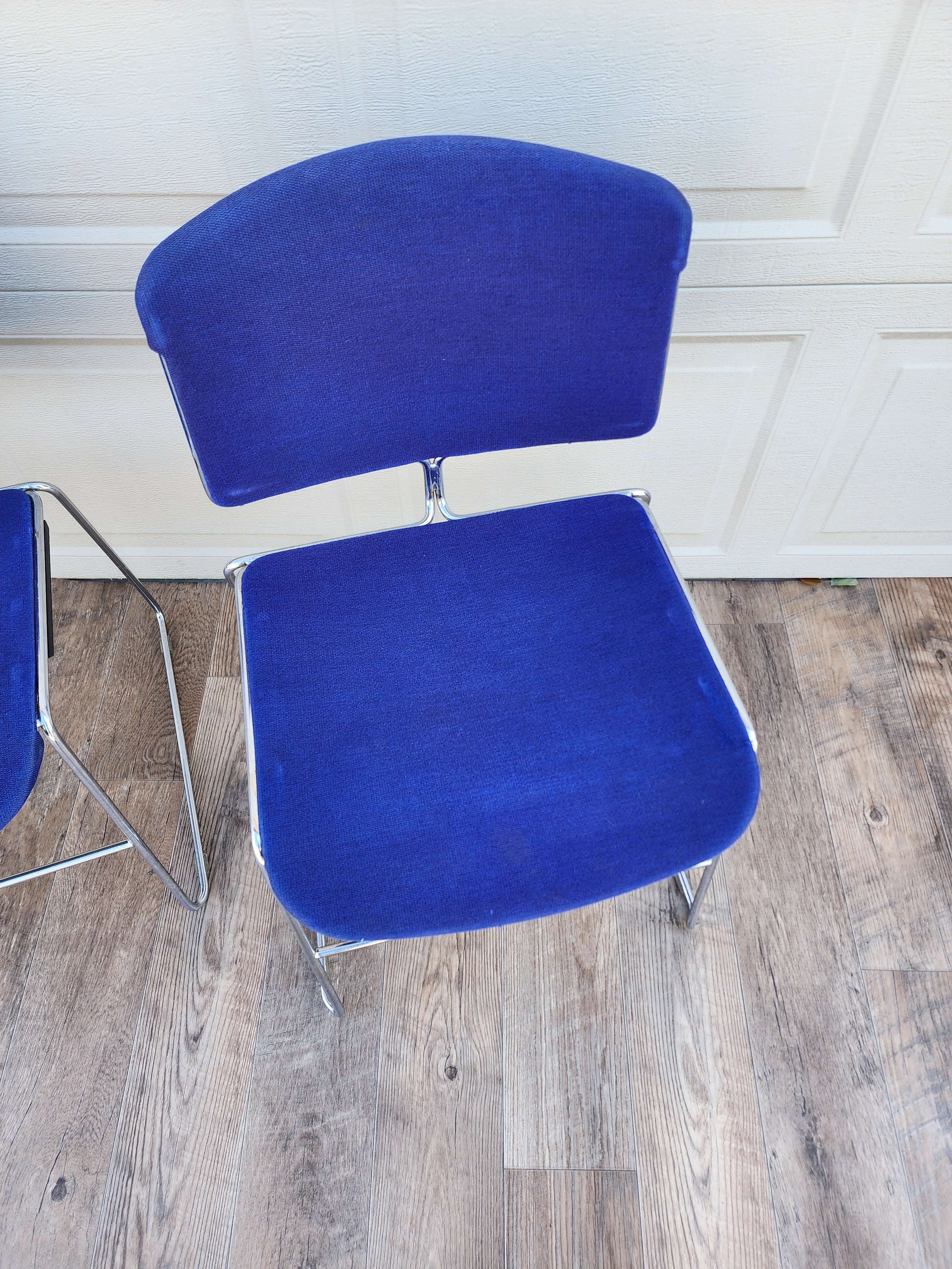 Steelcase Max-Stacker Upholstered Chairs - set of three