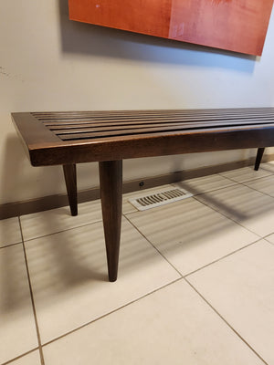 Large Slat Bench Coffee Table - Vintage Condition
