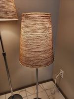 Lotte Bostlund Retractable Floor Lamp with Tapered Brown Jute Shade