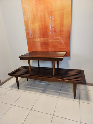 Small Slat Bench Side Table