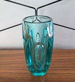 Sklo Union Large teal Bullet/Lens Glass Vase