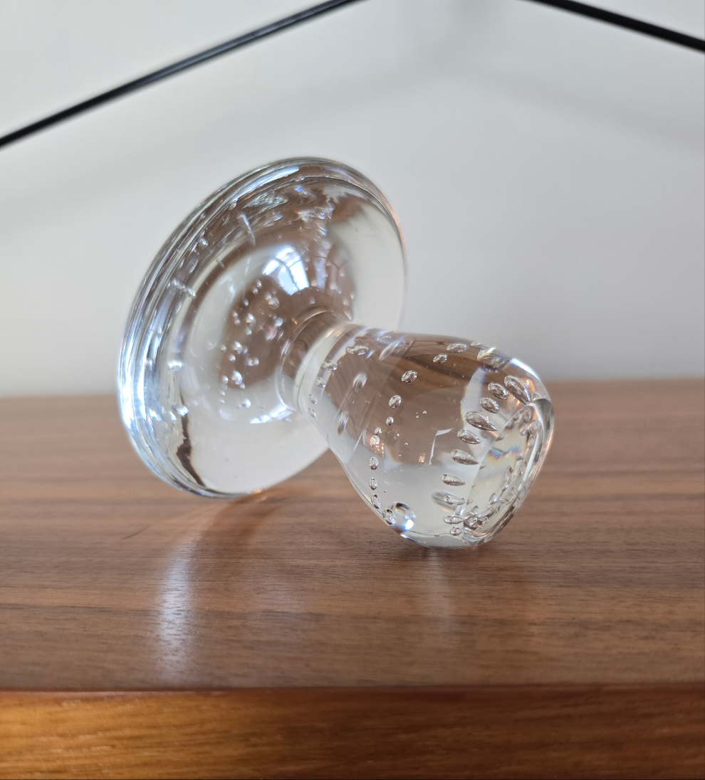 Mushroom Controlled Bubble Paperweight