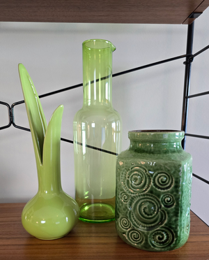 Pale Green Glass Pitcher