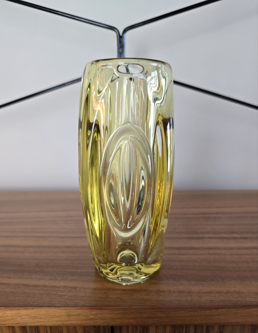 Sklo Union Small Yellow Bullet/Lens Glass Vase