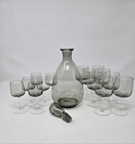 Blown Glass Decanter & Glasses