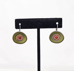 Jackie Spector Bullseye Pewter Earrings