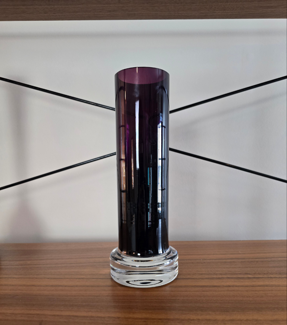 Alfred Taube for Kristall Glasfabrik Amethyst Vase