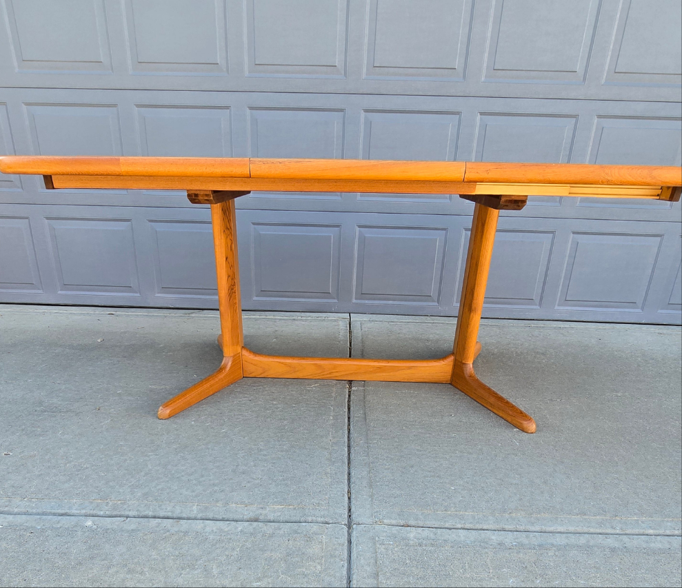 Teak Dining Table with Extension - Seats 6 to 8