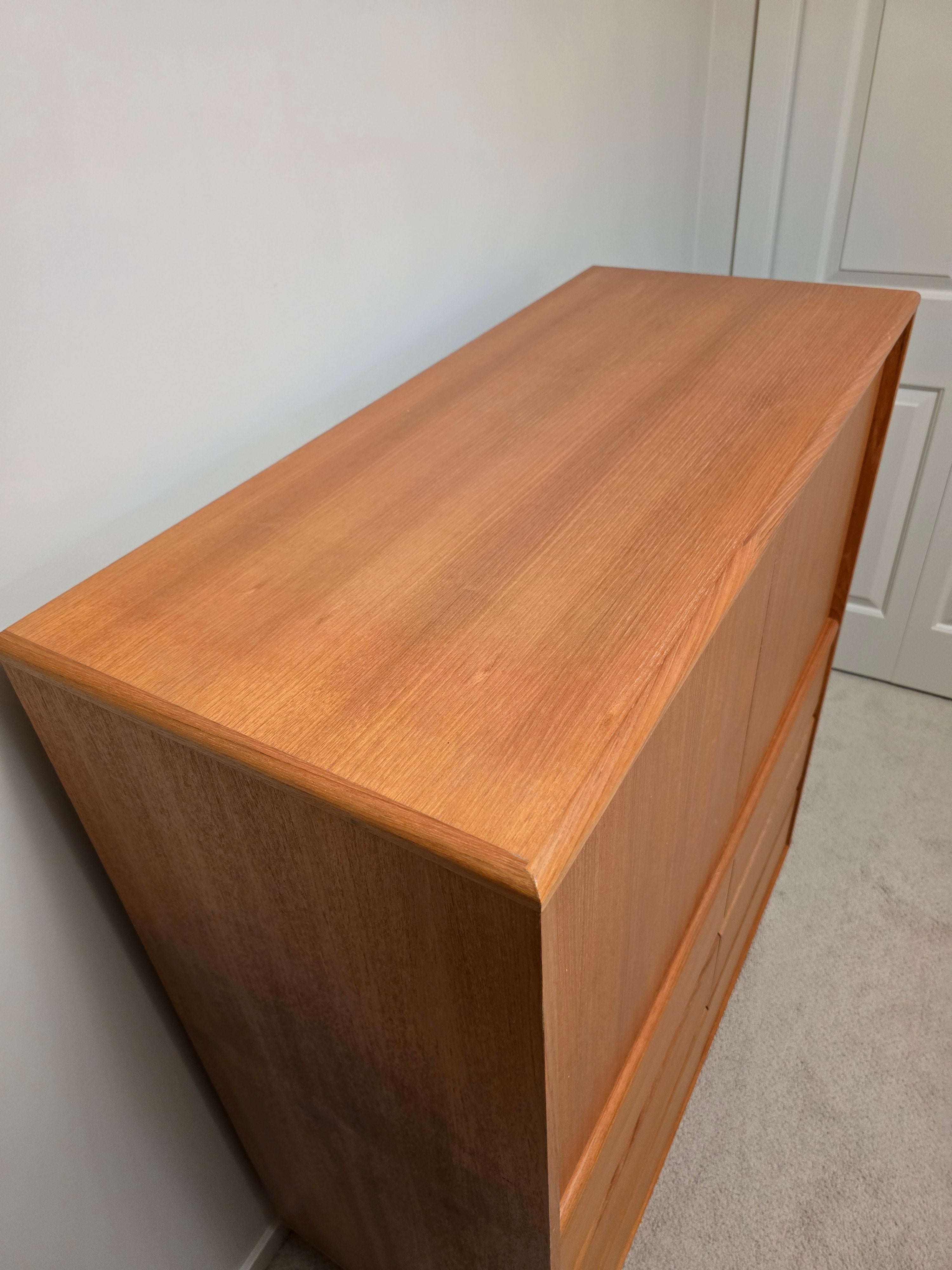 Large Teak Gentleman's Chest of Drawers