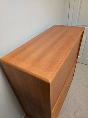 Large Teak Gentleman's Chest of Drawers