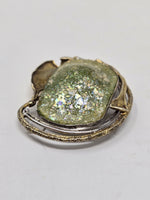 Avi Soffer Ancient Roman Glass and Sterling Silver with 14K Gold Brooch
