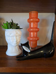 Milk Glass Lady Head Planter