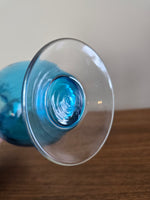 Teal blue Optic Vase