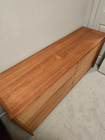 Danish Modern Teak Double Dresser w/ Mirror