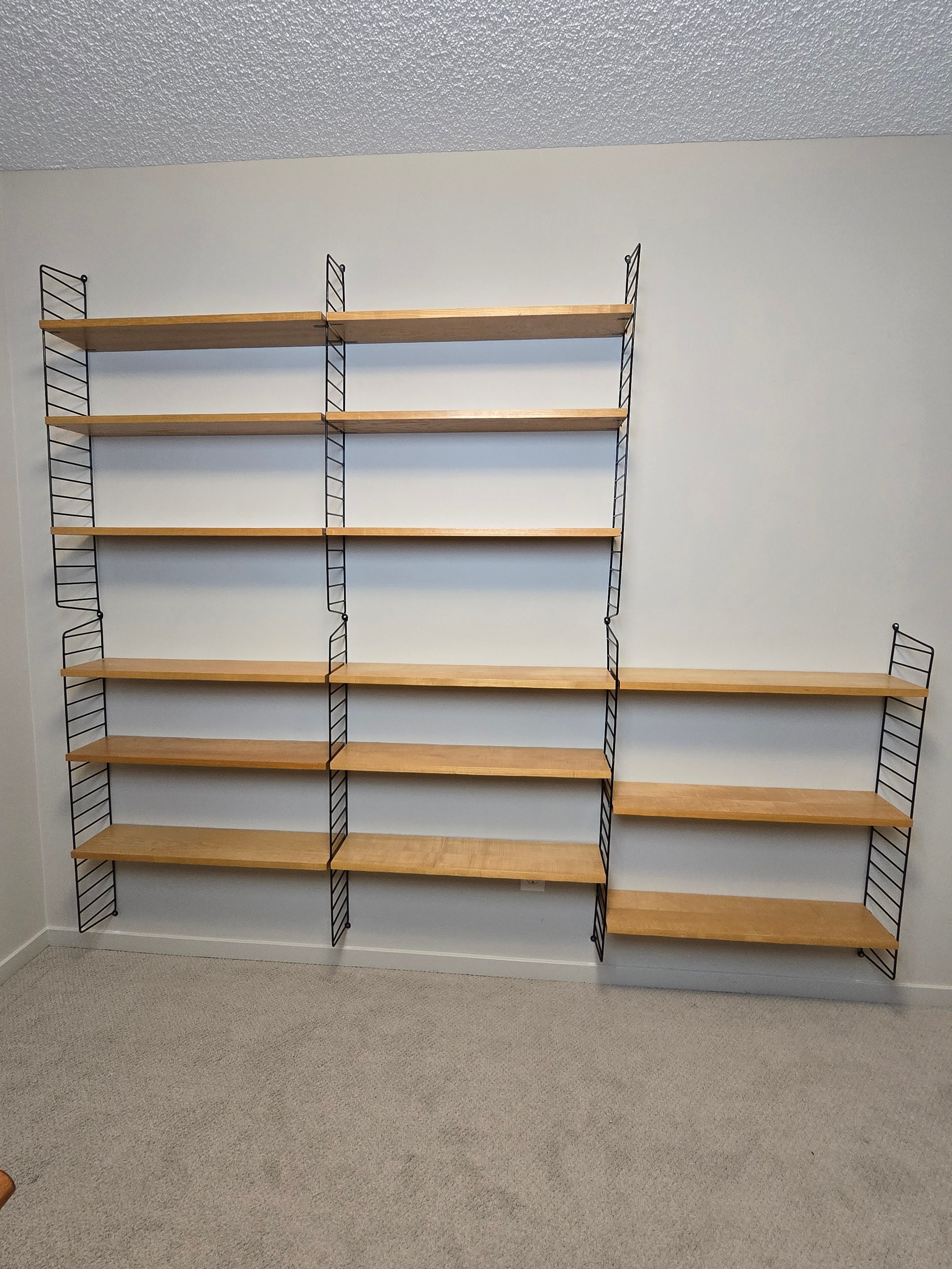 String Modular Shelf System in Black & Ash