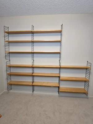 String Modular Shelf System in Black & Ash