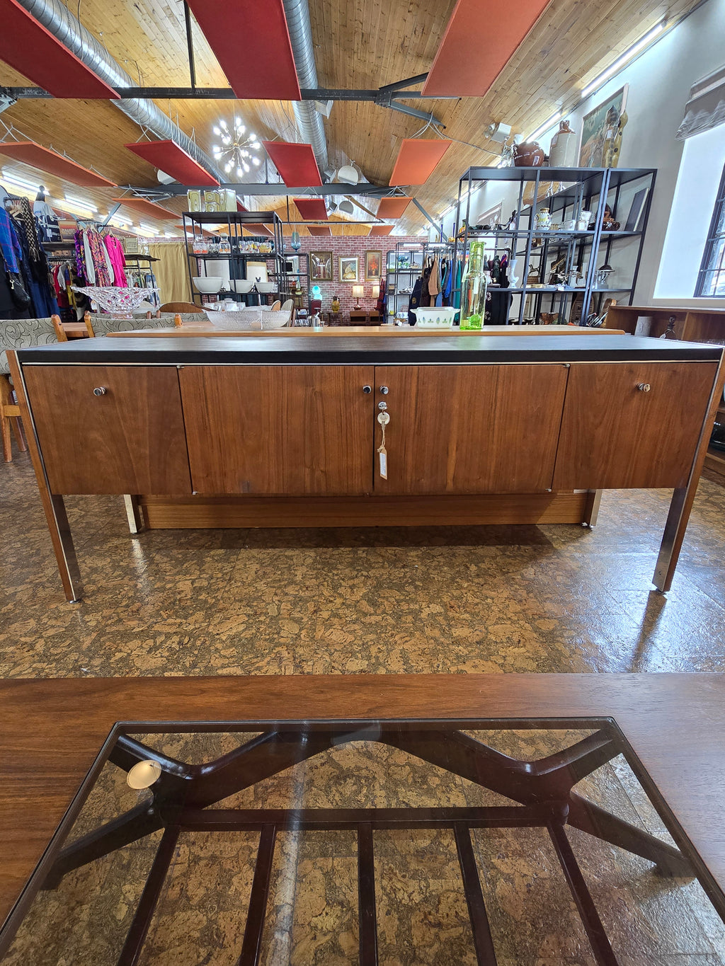 Herman Miller for Biltrite Walnut & Leather Credenza