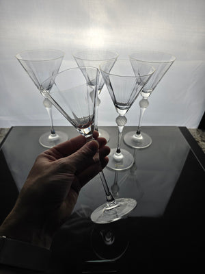 Oscar de la Renta Tuxedo Gold Goblets x5