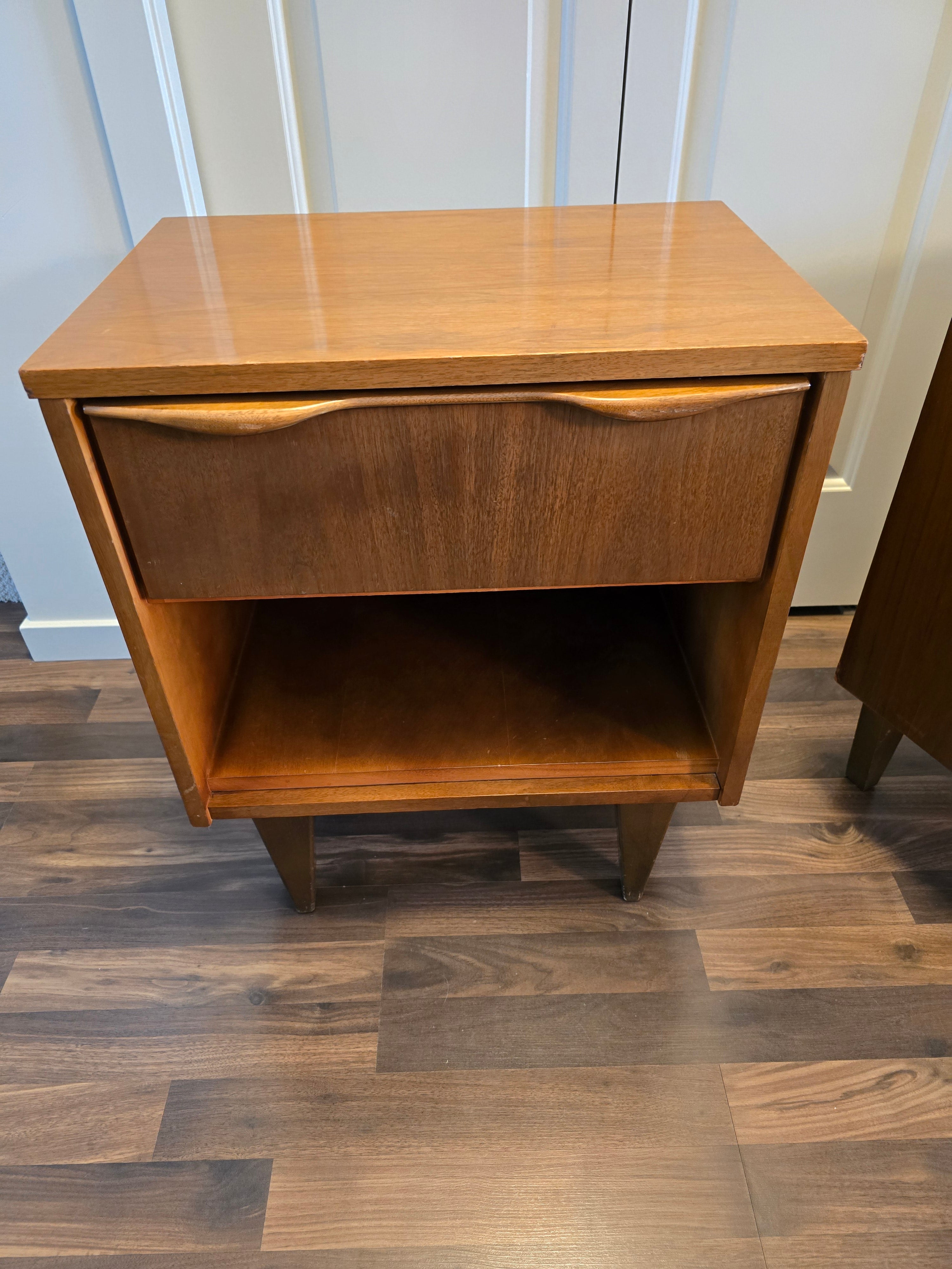 Pair of Walnut Nightstands by Viscol