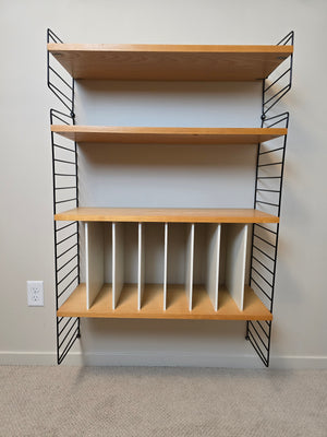 String Modular Shelf System in Black & Ash