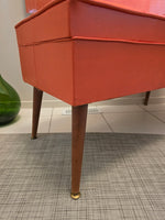 Orange Vinyl Storage Bench