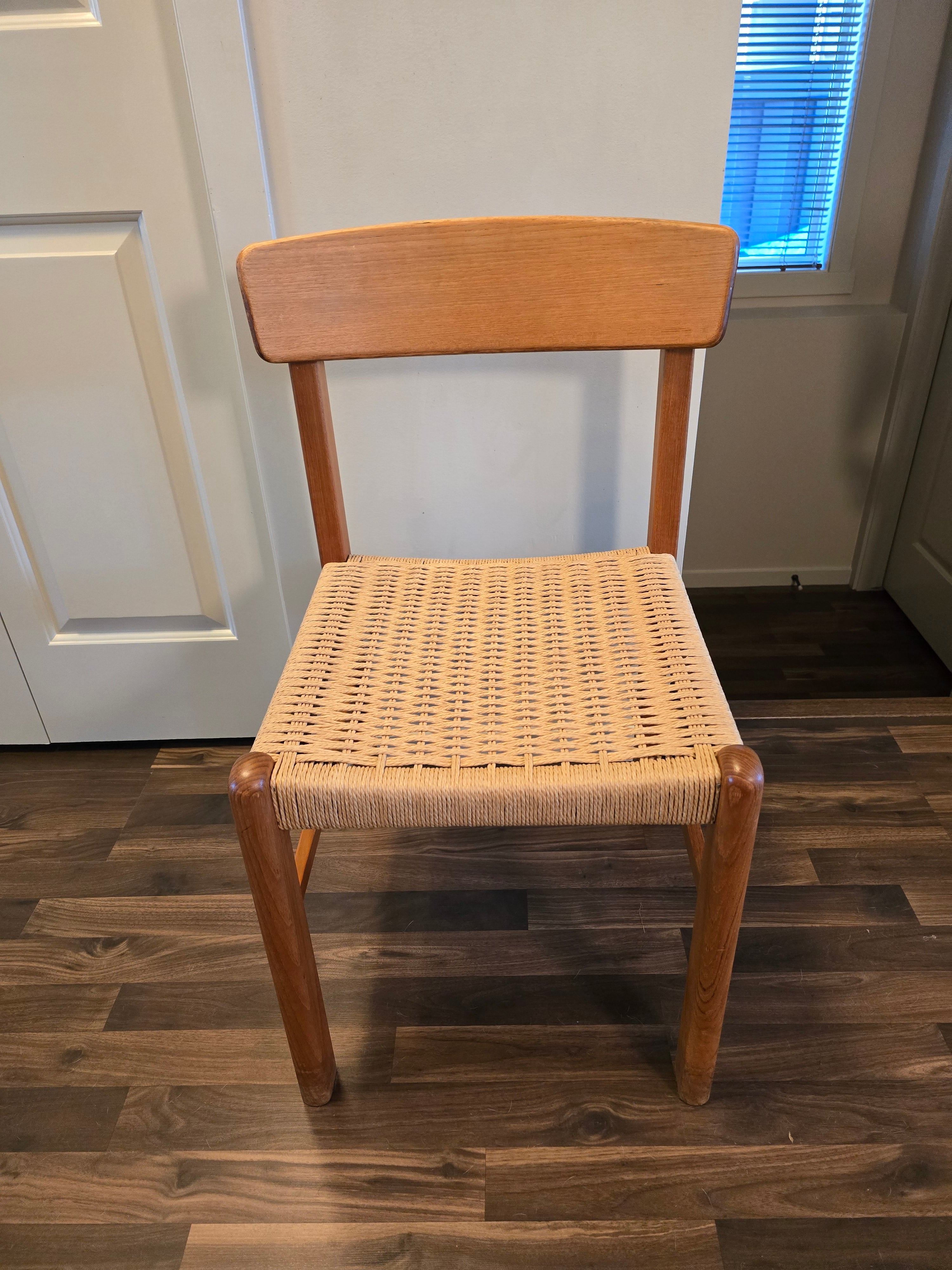 Teak & Paper cord  Chair