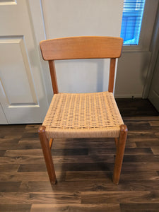 Teak & Paper cord  Chair