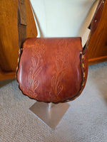 Vintage Tooled Leather Crossbody