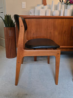 Teak Floating Seat Dining Chairs - Set of 4