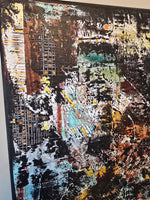 Abstract Acrylic Painting City Scape