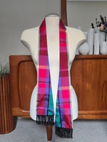 Vintage Plaid Skinny Scarf