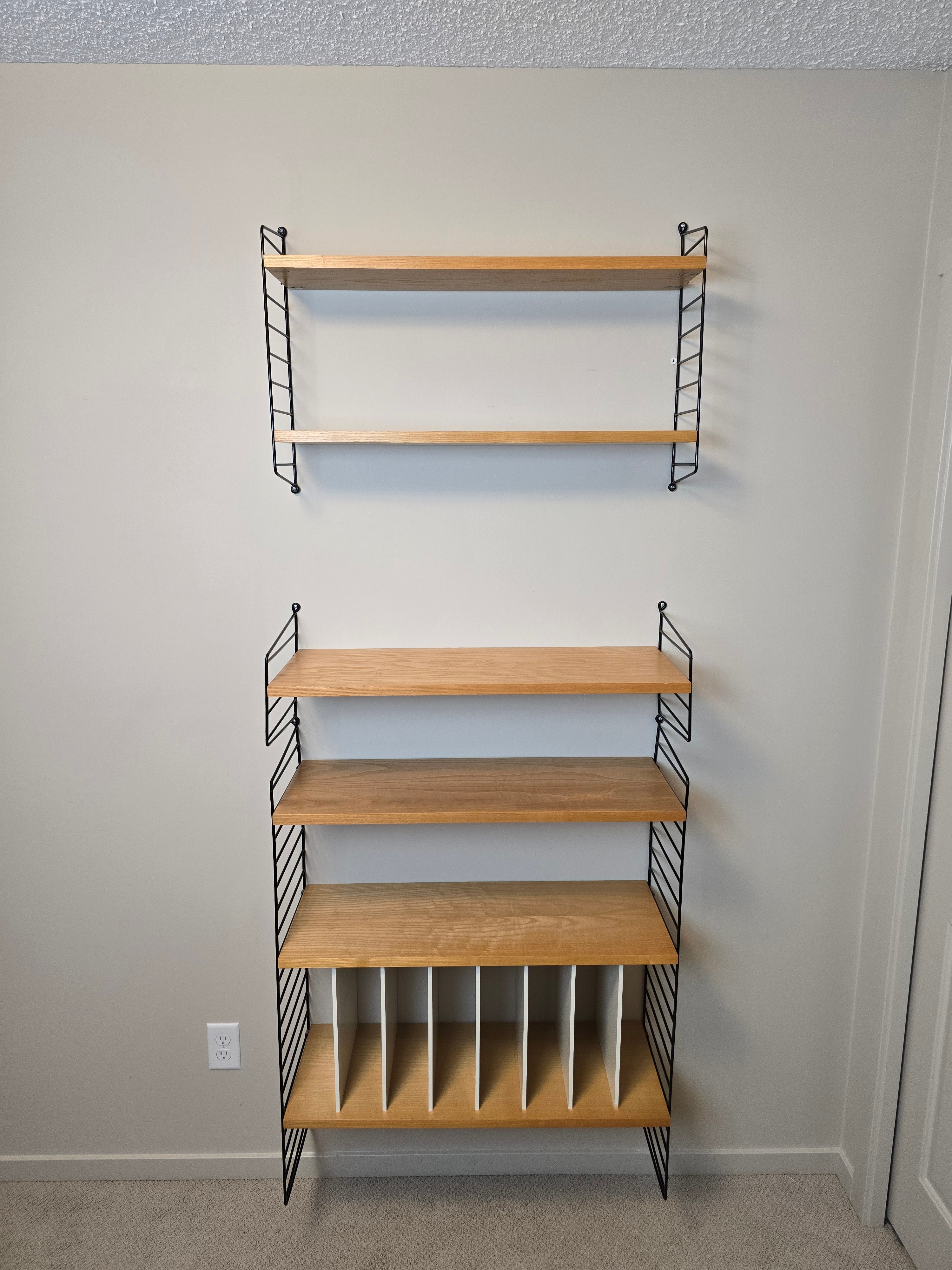 String Modular Shelf System in Black & Ash