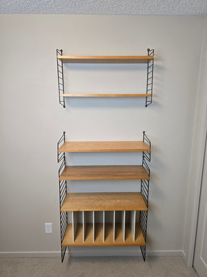 String Modular Shelf System in Black & Ash