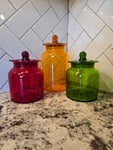 Colorful Glass Cannister Set