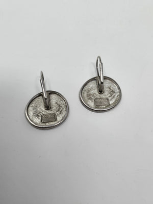 Jackie Spector Bullseye Pewter Earrings