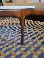 Beaucraft Marble & Walnut Coffee Table