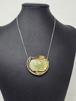 Avi Soffer Ancient Roman Glass and Sterling Silver with 14K Gold Brooch