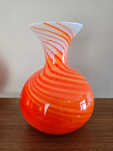 V.A.S. Empoli Orange Swirl Vases