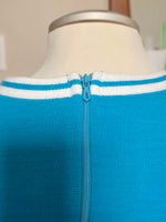 Bess Art Paris Aqua Blue Dress w/ Belt