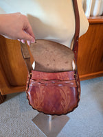 Vintage Tooled Leather Crossbody