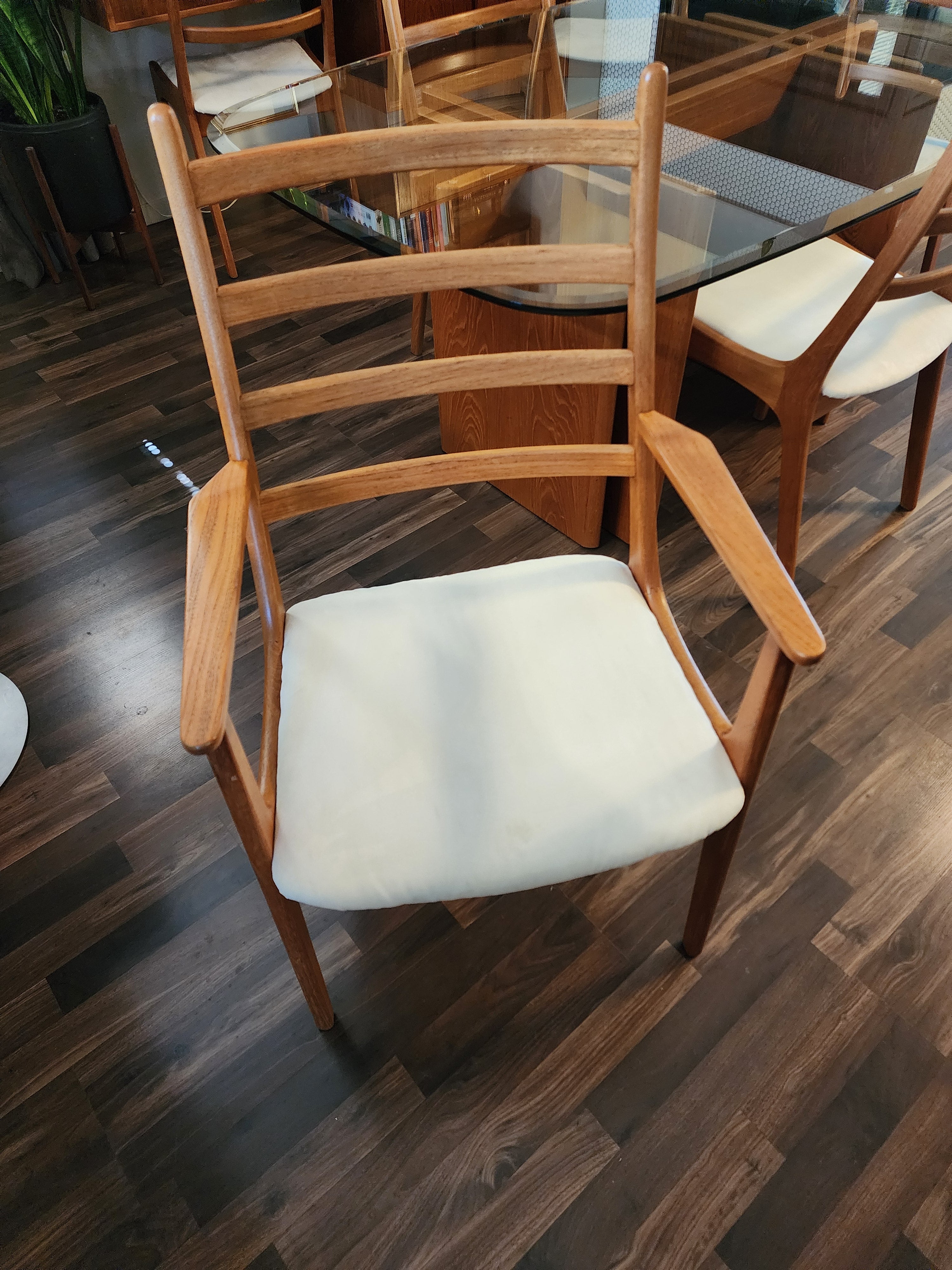 Danish Teak Ladderback Dining Chairs by Korup