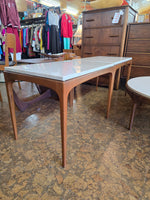 Beaucraft Marble & Walnut End Tables - Pair