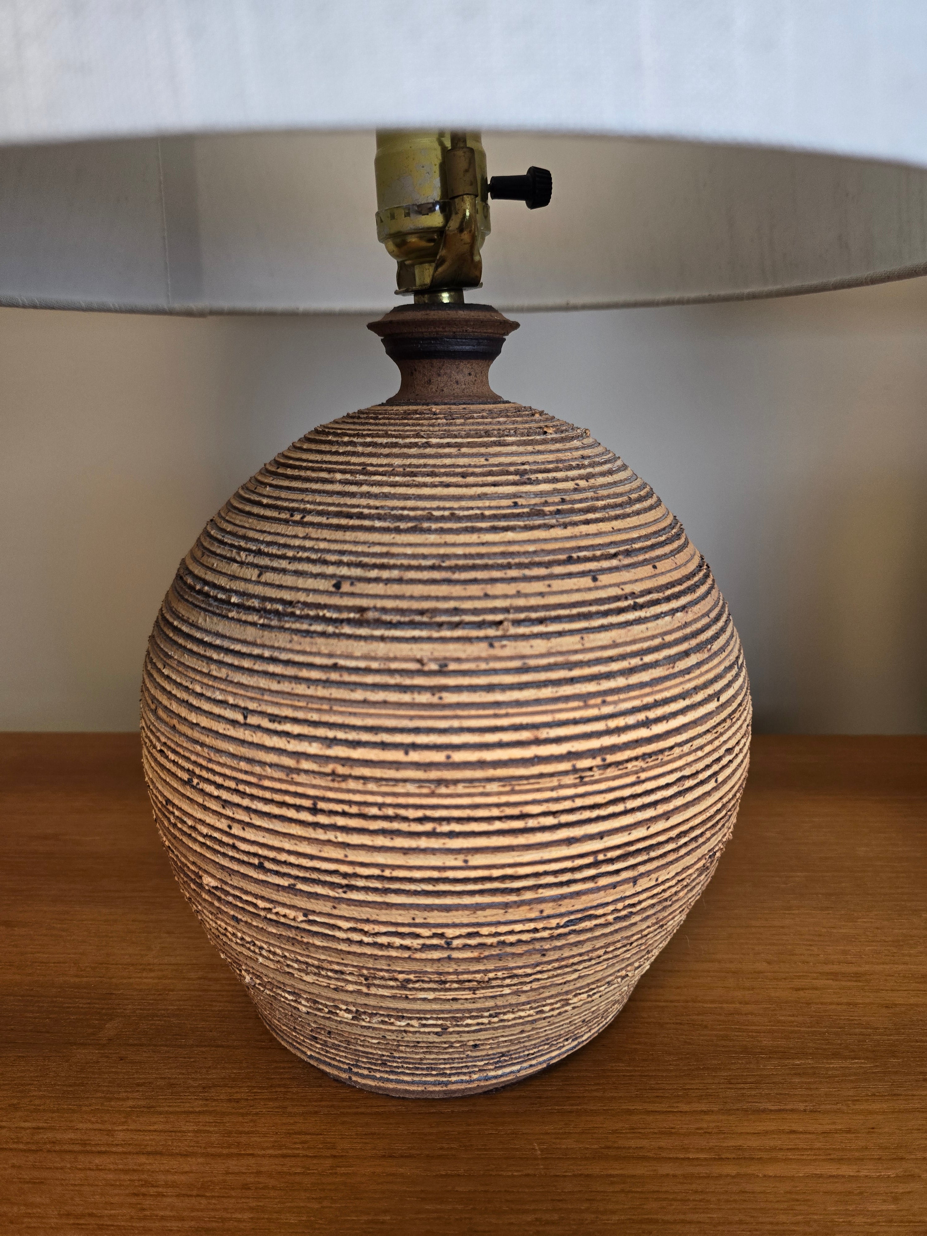 Pair of Studio Pottery Lamps
