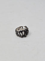 Brutalist Open Work Silver Ring