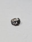 Brutalist Open Work Silver Ring
