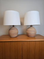 Pair of Studio Pottery Lamps