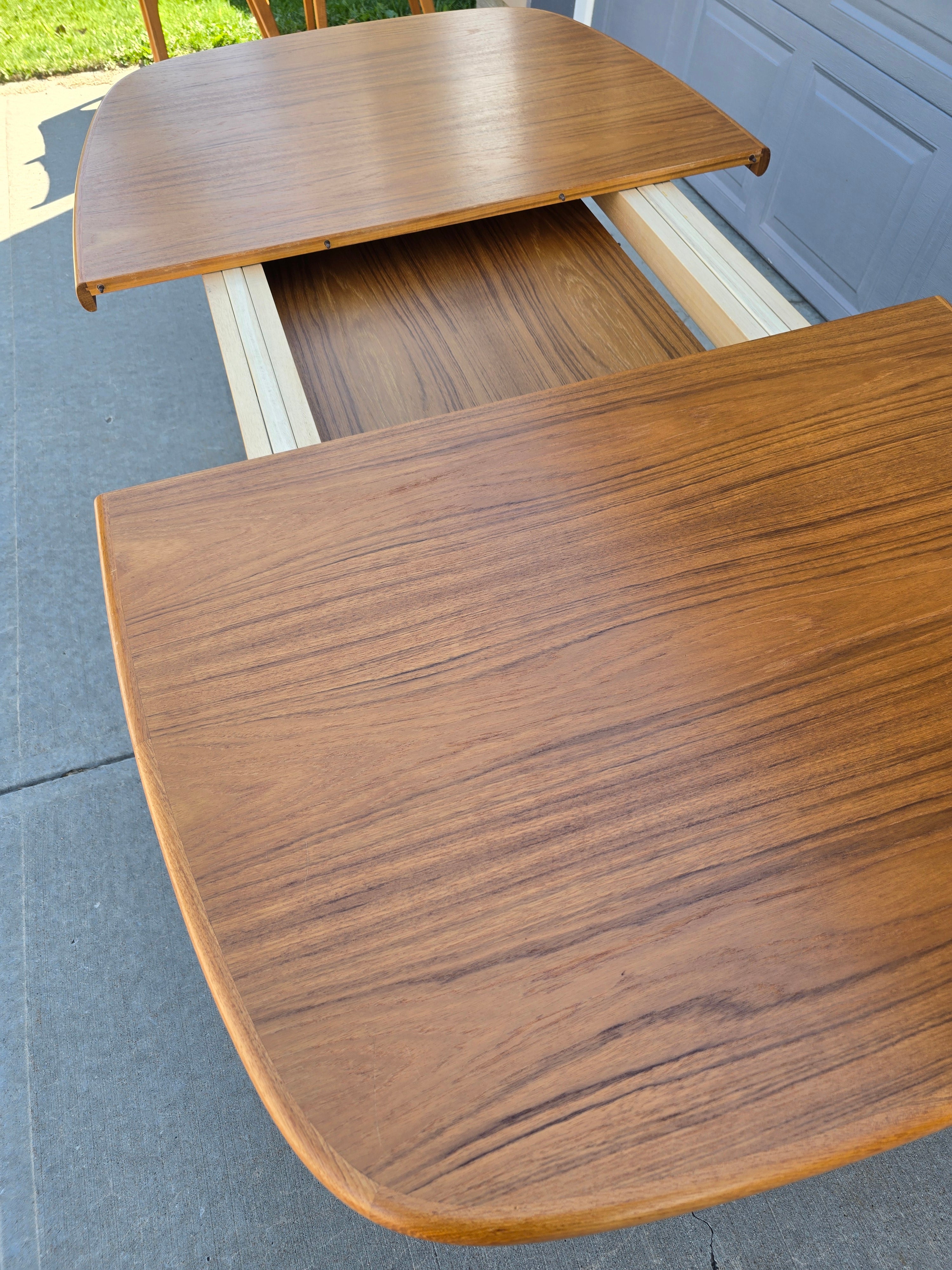 Teak Dining Table with Extension - Seats 6 to 8