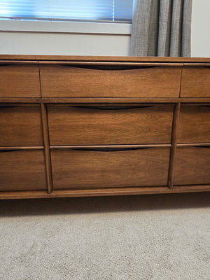 MCM Walnut Lowboy Dresser